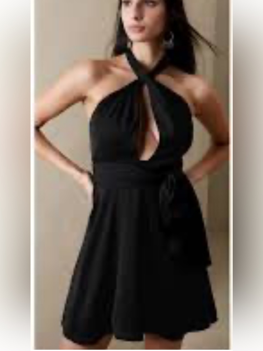 Banana Republic Black Halter dress